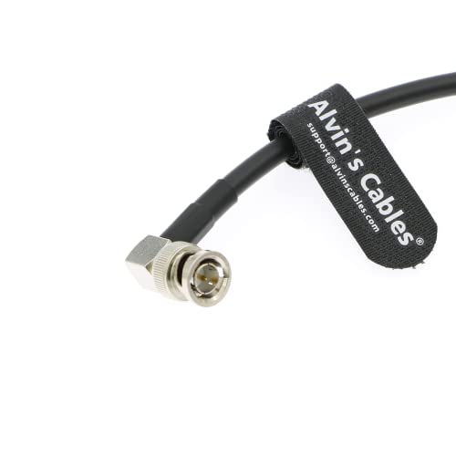 12G BNC-Coaxial-Cable Alvin's Cables HD SDI BNC Male to Male L-Shaped Original Cable for 4K Video Camera 1M Black Right Angle 1m/3.3ft