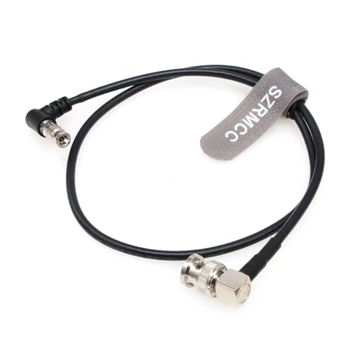 SZRMCC 12G SDI BNC Cable UHD 4K Micro BNC to Standard BNC Male Right Angle 75 Ohm High Density Video Coaxial Cable for Blackmagic Video Assist 5" Monitor (15cm) 15cm
