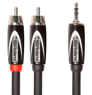 Roland Interconnect Cable 3.5mm TRS to Dual RCA - 3m - 10 Foot (RCC-10-352RV2)