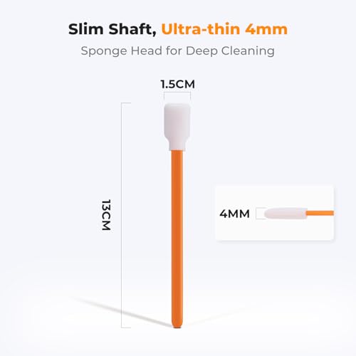 K&F CONCEPT 50 Foam Cleaning Swabs,for Electronics,Camera,Deep Cleaning 50PCS
