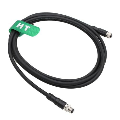 M8 8 pin Female Male Cable for Cognex Lucid Baumer CX Machine Vision Industrial Camera Sensor Automation Control I/O, A Coding, Shielded, 12-24V, 2m M8 8 pin female to male