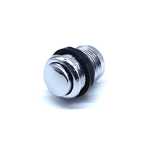 Arcity 5 Pcs 24mm Arcade Push Buttons Round Chrome Plated Silver Jamma MAME Video Game Parts Console Machine DIY New, HY-SHANL116