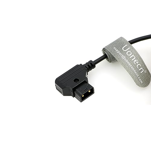 Uonecn ARRI Alexa Mini Camera Power Cable Dtap to Right Angle 8 pin Female Spring Cable coiled cable