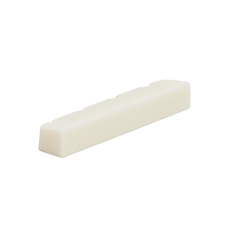 Miwayer 4/5/6 String Electric Bass Bone Bridge Nut Flat Bottom Pre-Slotted Made of Real Bone (4S 38X6X9/8.3 1pack) 4S 38X6X9/8.3 1pack