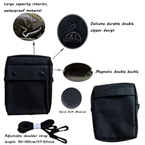 Portable CD Player Bag, CCHKFEI Waterproof CD Drive Bag Handbag Multipurpose CD Player Case Mini Shoulder Bag Fits Most CD Players