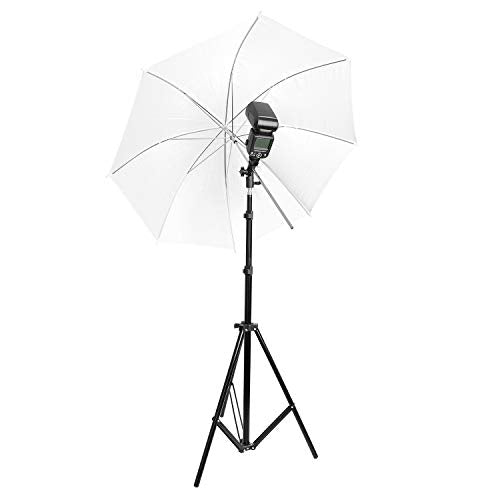 2Pack Updated Flash Bracket Flash Stand Light Stand Bracket Mount with Umbrella Holder Mount Swivel for Camera DSLR Nikon Canon Pentax Olympus and Other DSLR Flashes Speedlite Studio Light LED Light Update-UmbrellaHolder-2P