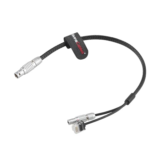 Alvin's Cables Control Cable for ARRI ETH 10 Pin to RJ45 and 2 Pin Male 24V Power Cable for ARRI Alexa Mini LF| LF| Mini| SXT Camera, Teradek COLR Straight 10 pin