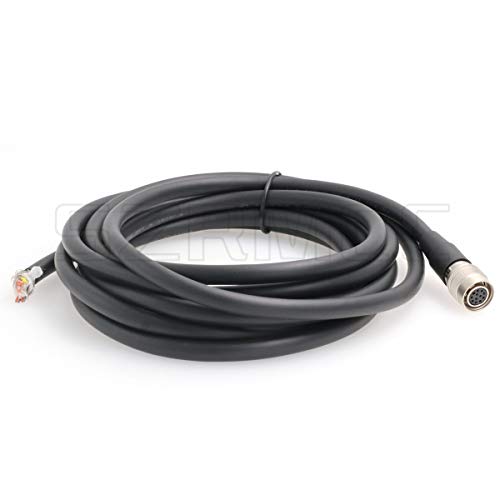 SZRMCC Hirose 12 pin Female to Open end Hirose HR10A-10P-12S Connector I/O Cable for Basler Runner Cameras Sony AVT GigE Vision (10m) Straight 10m