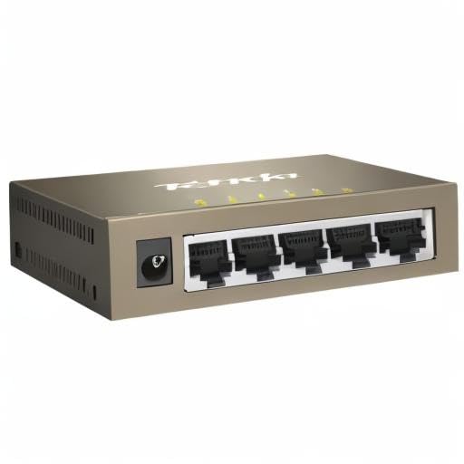 Tenda 5 Port Gigabit Switch, Unmanaged Desktop Network Switch, Ethernet Splitter with Traffic Optimization, Plug & Play, Fanless Silent, Metal Csase, Network Hub for Router, NAS, PC ( TEG1005D) Charcoal