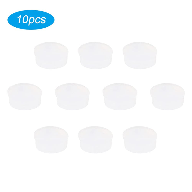 [AUSTRALIA] - Flute Key Cover, 7x2.5mm Flutes Repair Part, 10Pcs Soft Rubber Open Hole Plug Flutes Repair Parts Musical Instrument Accessories for Most Types of Flute(Transparent) 