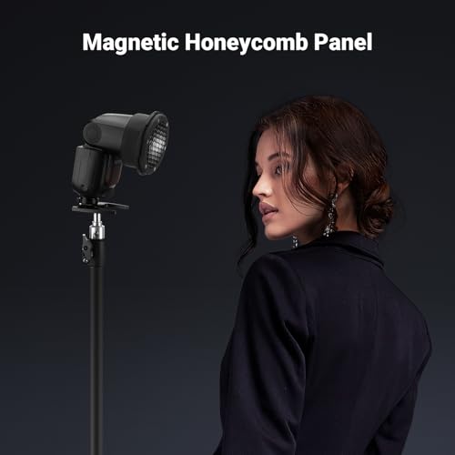 NEEWER Flash Honeycomb Grid, Magnetic Speedlite Flash Light Shaper Compatible with Godox V1/V1 PRO V850III/860II NEEWER NW620 NW700 NW760 Z880 Z760 Q120 Z3R, Adapter Rings Not Included, CRS15