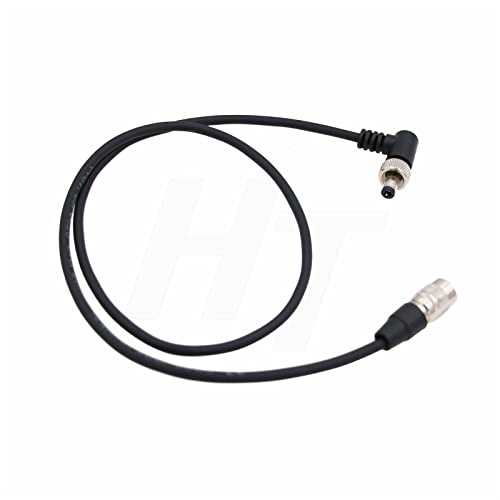 Hirose 4 Pin Locking DC Coiled Power Cable for Sony F55 Camera SmallHD Atomos Ninja V Monitor Zaxcom Lectrosonics SRC Receiver PIX-E7 80cm Black