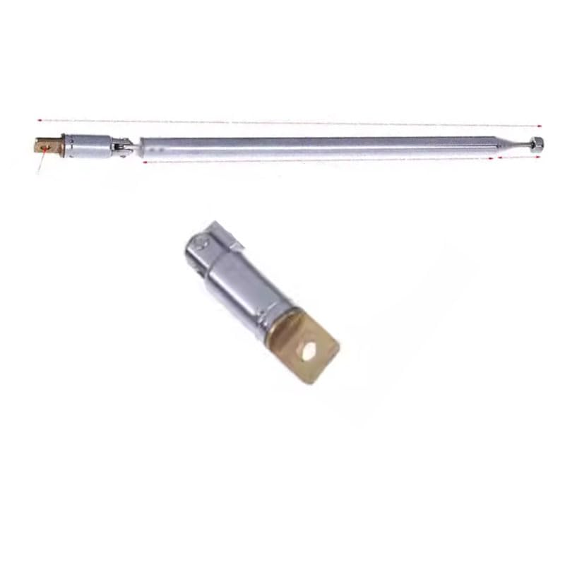 AM FM Radio Universal Antenna,64cm 25" Length 4-Sections Stainless Steel Radio Antenna for AM FM Radio Receiver TV and More 4pcs Silver. 4T-64-4PCS
