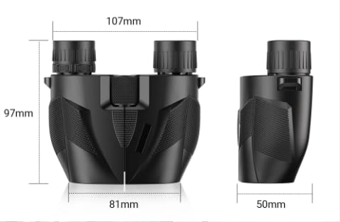 12x25 Compact Binoculars for Adults and Kids - Large Eyepiece Waterproof Binoculars for Bird Watching - High Powered Easy Focus Binoculars with Low Light Vision for Outdoor Hunting Travel