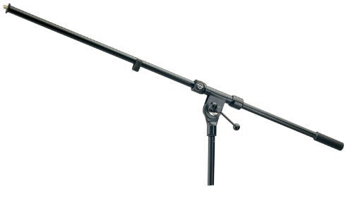 K&M - König & Meyer 21100.500.55 - Classic One-Piece Mic Boom Arm - Smooth, Silent and Scratch Free Position Changes - Mic Extension - Professional Grade for all Musicians - German Made - Black