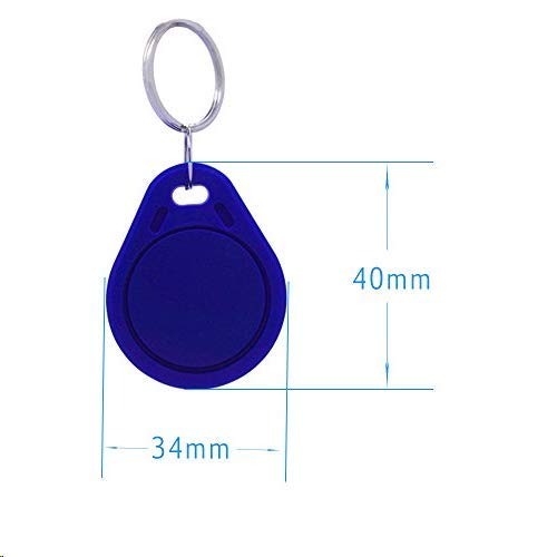 20pcs RFID 125KHz Proximity ID Keychain Cards TK4100, Compatible with EM4100 Chips, for Smart Entry Access Control System, Key Card