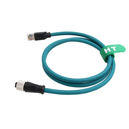 Actuator Sensor Ethernet Network Cable M12 A-Coded 8 Pin Female to RJ45 Cat-7e Patch Cord for Industrial Profibus Automation Application 30cm