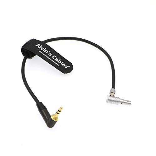 Alvin's Cables 5 Pin Right Angle Male to Right Angle 3.5mm TRS Audio Cable for Z CAM E2 Camera 25cm