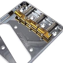 3-Pack Compensated Brass For Wilkinson Guitar Bridge Saddle Set for Tele/Telecaster Vintage Electric Guitar - Barrel Style Replacement Parts (Enhanced Intonation)