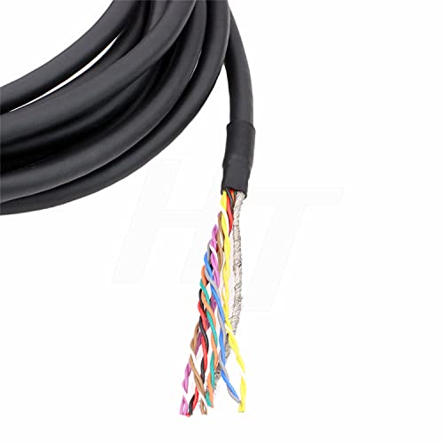 Hirose 12 Pin Female HR10A-10P-12S to Open End Flying Cable Bare Wire for Allied AVT GigE, Sony DXC, Panasonic, Hitachi, Jai, Basler, Dalsa, Teli, Toshiba Camera (Straight 12-pin, 2 m) Straight 12-pin