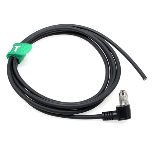 I/O Power Cable Right Angle L-Shape Hirose 8 Pin Female to Flying Leads for Allied Vision Guppy and Mako, DAHENG Imaging CCD GIGE Industrial Camera 20m Angled 8pin female to open end