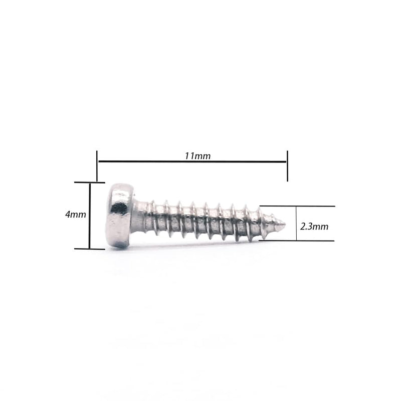 Tuning Peg Tuning Key Screws Machine Heads Guitar Tuner Mounting Screws for Electric/Acoustic Guitar Bass 11 x 2 mm (Chrome 50 Pack) Chrome 50 Pack