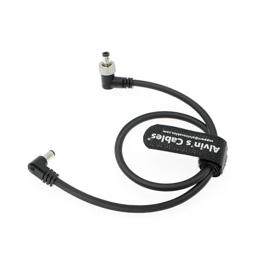 Alvin's Cables Right Angle DC to Locking DC Power Cable for SmallHD 702, Atomos Ninja V, Video Devices PIX-E7 PIX-E5 Monitor,Hollyland Mars 400s 45cm| 18inches Right Angle to Right Angle Black
