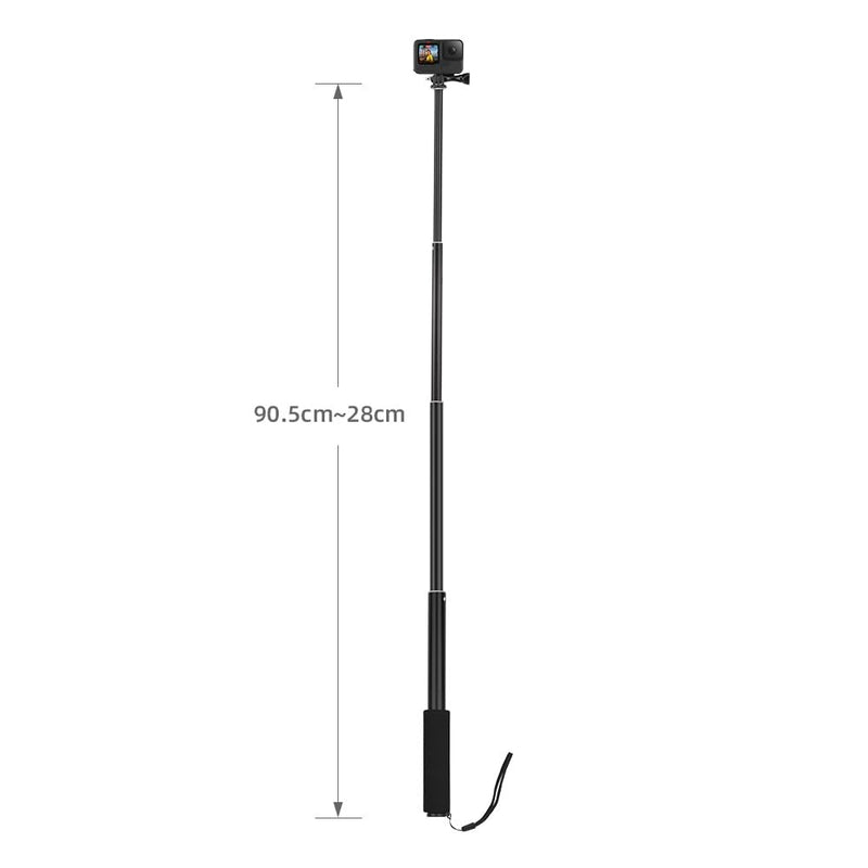 BTG Selfie Stick for DJI Pocket 3 2 Action 4 3 Insta360 X3 2 Go 3 Camera Selfie Poles Selfie Vlogging Invisible Extension Pole Compatiable with Sport Cameras and Cell Phones