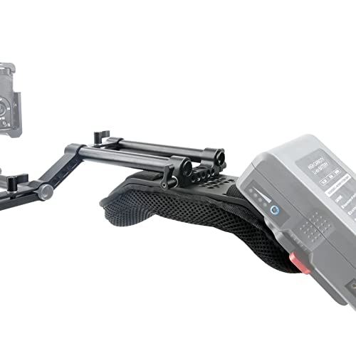 NICEYRIG 15mm Shoulder Pad Kit with Rail Raiser /15mm Rods 6 Inch for Shoulder Rig System Video Camera DSLR Camcorders