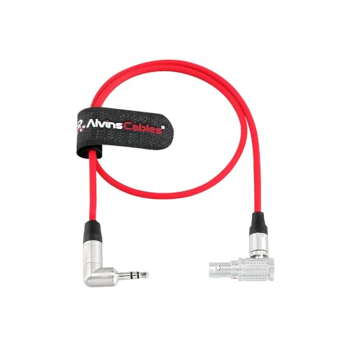 Alvin's Cables Ultra Soft Timecode Cable for RED Komodo, RED V-Raptor 8K Camera, Tentacle Sync 3.5mm TRS to EXT 9 Pin Male Cable 45CM| 18inches RA 3.5mm to RA 9 pin 45cm/18in Ultra Soft