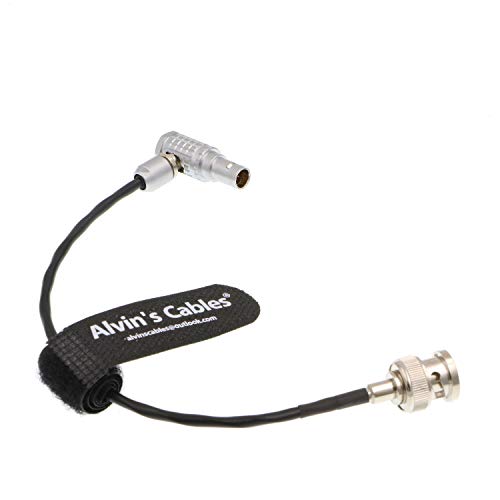 Alvin's Cables Red Komodo Timecode Cable BNC Male to EXT 9 Pin Male Right Angle Time Code Cable for Sound Devices ZAXCOM Right angle 9 Pin
