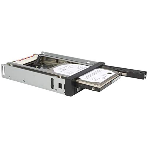 StarTech.com 2 Drive 2.5in Trayless Hot Swap SATA Mobile Rack Backplane - Dual Drive SATA Mobile Rack Enclosure for 3.5 HDD (HSB220SAT25B), Black Single
