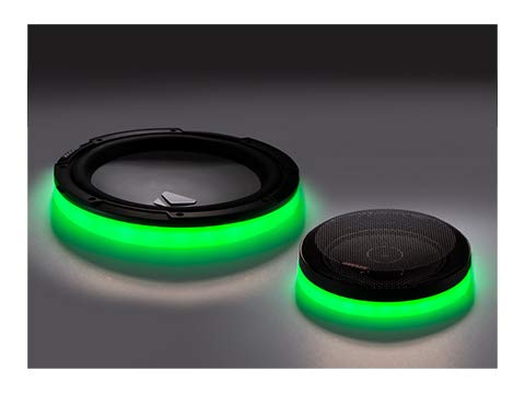 KICKER 47KLSR8 8" Weather Proof Led Lighted Speaker Ring, Only Fits Km8 Coax, Pair | Weatherproof lighted boat audio glow, set of 2, pontoon and wake tower accent, night water lighting, easy install
