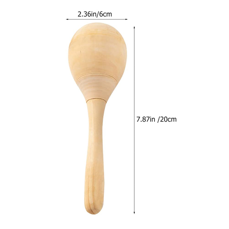 10Pcs Maracas Hand Percussion Rattles DIY Wood Maracas with Crisp Blow Sound for Music Party Favors 7.86X2.36X2.36Inch