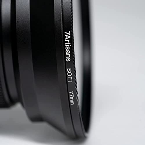 7artisans Soft Focus Filter 1/4 Aluminum Alloy Natural Soft Diffuser Effect Dream Cinematic Effect Soft Focus Optical Glass Filter (62mm) 62mm