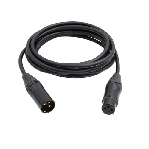 24V XLR 3 Pin Male Female Power Supply Extension Cable for Block Battery to ARRI RED Canon Sony Camera 2m XLR 3-pin male to XLR 3-pin female