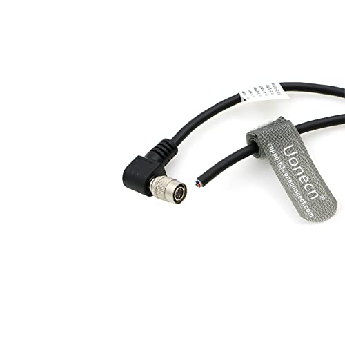 Uonecn HR10A-7P-6S Hirose 6 Pin Female to Open End Cable, Industrial Machine Vision Power I/O Trigger Cable, High Flex Shielded for Basler, Keyence, Cognex, Sony CCD, Hikvision, C-Type 9.8FT/3M Right angle 6 Pin C-Type