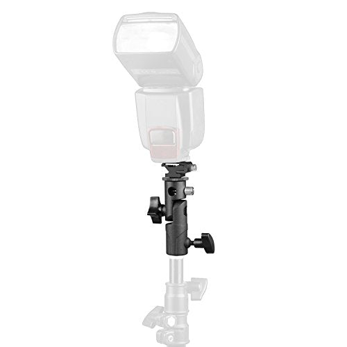 2Pack Anwenk Camera Flash Speedlite Mount Swivel Light Stand Bracket with Umbrella Reflector Holder for Camera DSLR Nikon Canon Pentax Olympus and Other DSLR Flashes Studio Light LED Light Flash Bracket-2P