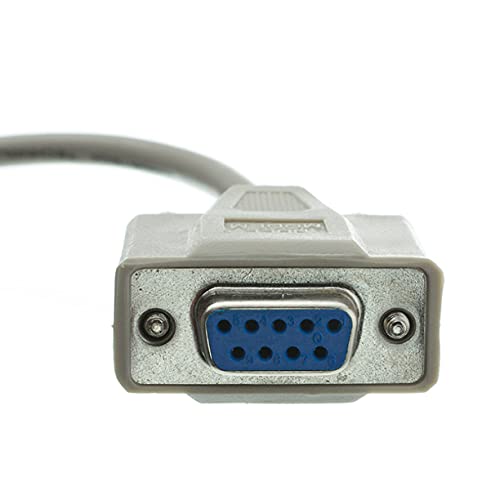 AYA DB9 (9-Pin) Female to DB25 (25-Pin) Male Serial Null Modem Cable (6Ft) 6Ft