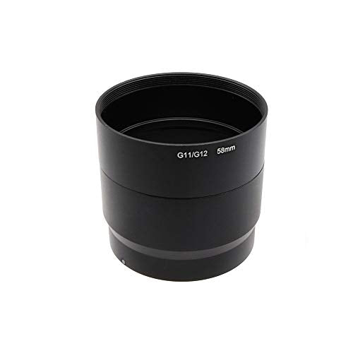 58mm Metal Lens Adapter Tube for Canon G10 G11 G12, Replacement of LA-DC58K