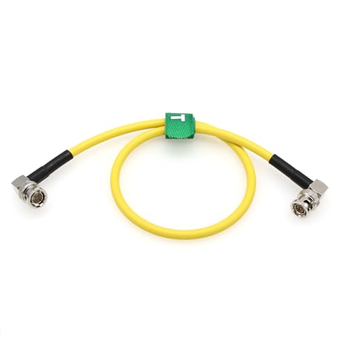 12G 4K SDI BNC Cable for Sony Canon Komodo Alexa LF Camera SmallHD Feelworld Monitor Teradek Hollyland Video Transmitter Receiver, Yellow Coaxial 75 Ohm 50cm