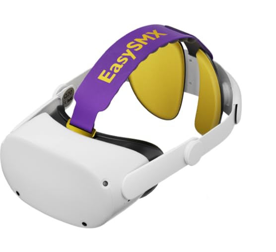 EasySMX Q20 Headset Strap for Quest 2 - Accessories for Quest 2 - Lite Design for Improved Comfort Support, Heat Dissipating Materials, Rebust Side Straps, Easy to Install - Power Bank Strap Included