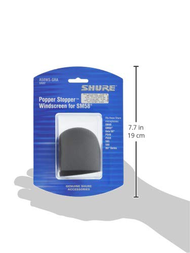 Shure A58WS-GRA Foam Windscreen for All Ball Type Microphones, Gray (Pack of 3) Pack of 3