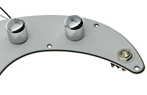 [AUSTRALIA] - KAISH Pre-wired Bass Pick Guard Loaded P Bass Pickguard for Precision P Bass White 3 Ply 
