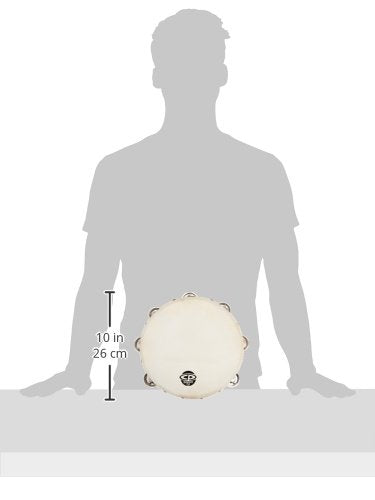 [AUSTRALIA] - CP380 10" Wood Tambourine, Headed, Double Row Jingles 