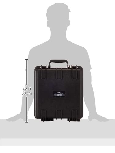 Monoprice Weatherproof Hard Case - Black (9 Liter) with Customizable Foam, 11 x 8 x 7 in Internal Dimensions - Pure Outdoor Collection 9 Liter