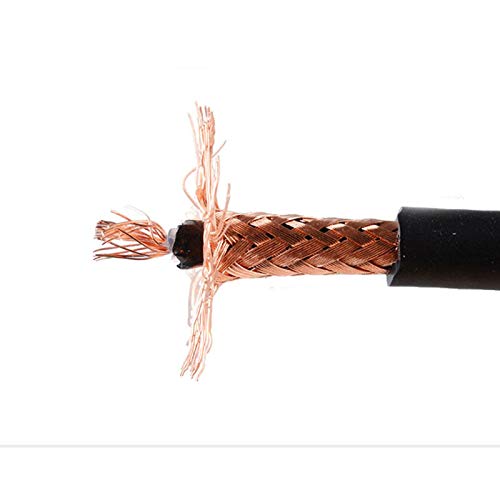 SAPHUE Guitar Bass Patch Cable Multi Effects Guitar Pedal, Solderless Pedalboard Cable Kit,10ft Cable 10 Tip Connectors Solderless 6.35 Mono Plugs for Effect Pedal Make 5 DIY Custom Patch Cables Straight Black Cap Cable Kits