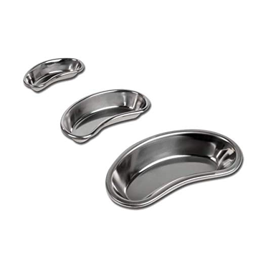 GIMA 26641 Stainless Steel Economic Kidney Dish, 6", 162 mm x 77 mm x 31 mm - capacity 190 ml 162 x 77 x 31 mm Single
