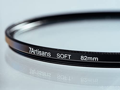 7artisans Soft Focus Filter 1/4 Aluminum Alloy Natural Soft Diffuser Effect Dream Cinematic Effect Soft Focus Optical Glass Filter (62mm) 62mm