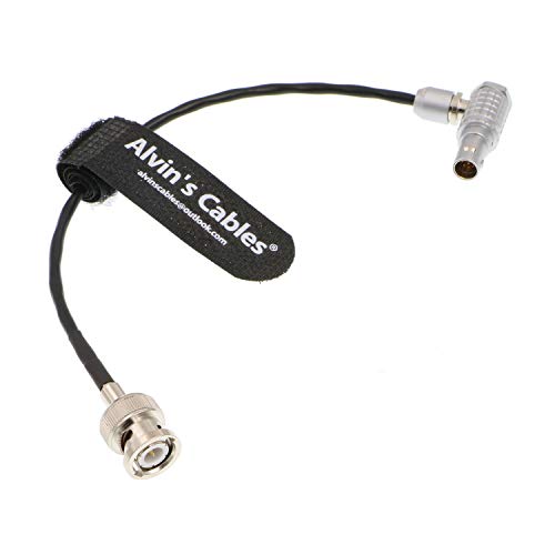 Alvin's Cables Red Komodo Timecode Cable BNC Male to EXT 9 Pin Male Right Angle Time Code Cable for Sound Devices ZAXCOM Right angle 9 Pin